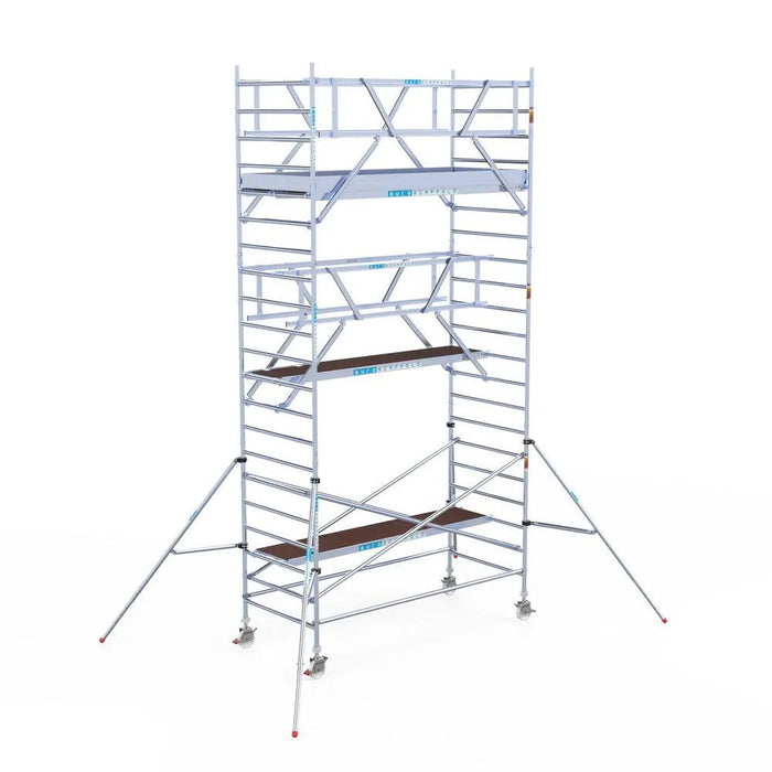 Rollgerüst Euroscaffold Professionell 135x305 7,2m Arbeitshöhe Carbonplattform freistehend - Gerüstexpress.de