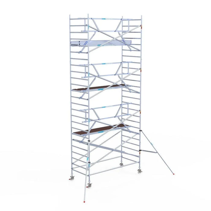 Rollgerüst Euroscaffold Professionell 135x305 8,2m Arbeitshöhe an der Fassade - Gerüstexpress.de