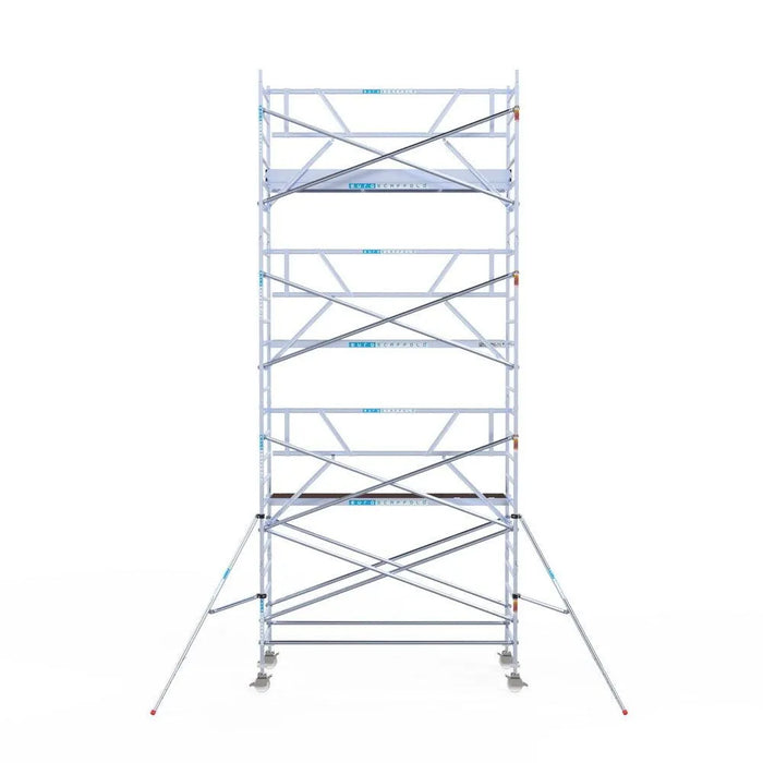 Rollgerüst Euroscaffold Professionell 135x305 8,2m Arbeitshöhe an der Fassade - Gerüstexpress.de