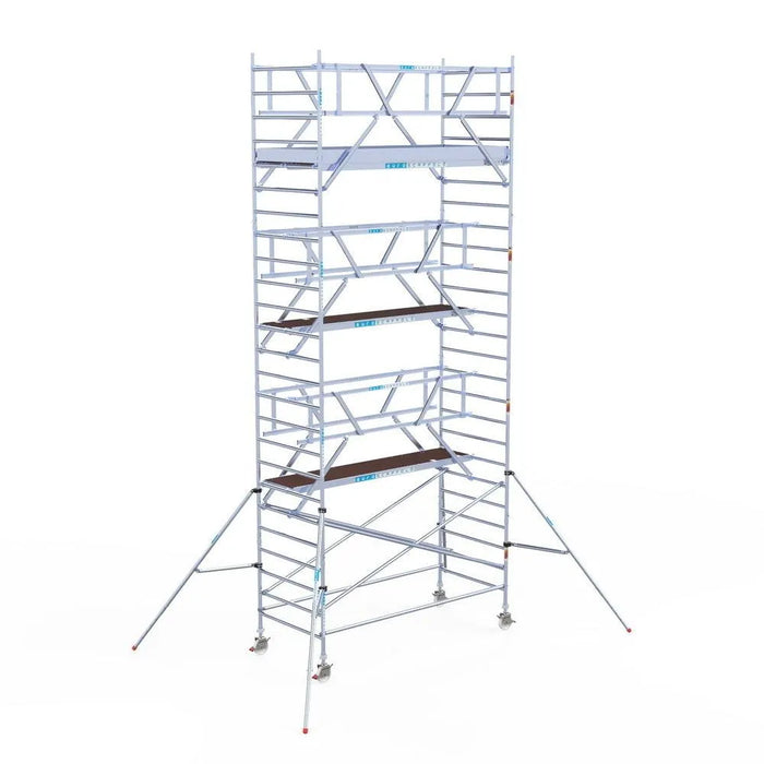 Rollgerüst Euroscaffold Professionell 135x305 8,2m Arbeitshöhe Carbonplattform freistehend - Gerüstexpress.de