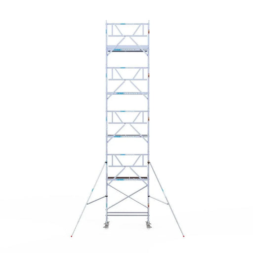 Rollgerüst Euroscaffold Professionell 75x190 10,2m Arbeitshöhe an der Fassade - Gerüstexpress.de