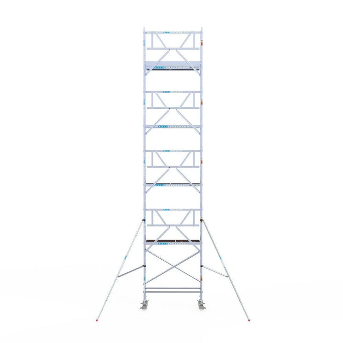 Rollgerüst Euroscaffold Professionell 75x190 10,2m Arbeitshöhe an der Fassade - Gerüstexpress.de