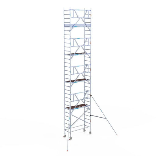 Rollgerüst Euroscaffold Professionell 75x190 10,2m Arbeitshöhe an der Fassade - Gerüstexpress.de