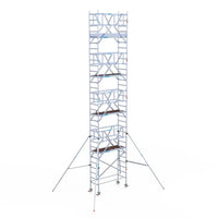 Rollgerüst Euroscaffold Professionell 75x190 10,2m Arbeitshöhe Carbonplattform freistehend