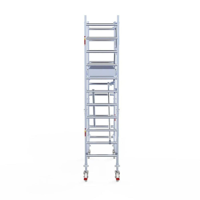 Rollgerüst Euroscaffold Professionell 75x190 4,2m Arbeitshöhe an der Fassade - Gerüstexpress.de