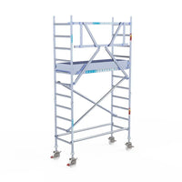 Rollgerüst Euroscaffold Professionell 75x190 4,2m Arbeitshöhe an der Fassade