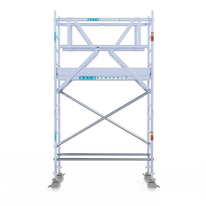 Rollgerüst Euroscaffold Professionell 75x190 4,2m Arbeitshöhe Carbonplattform freistehend - Gerüstexpress.de