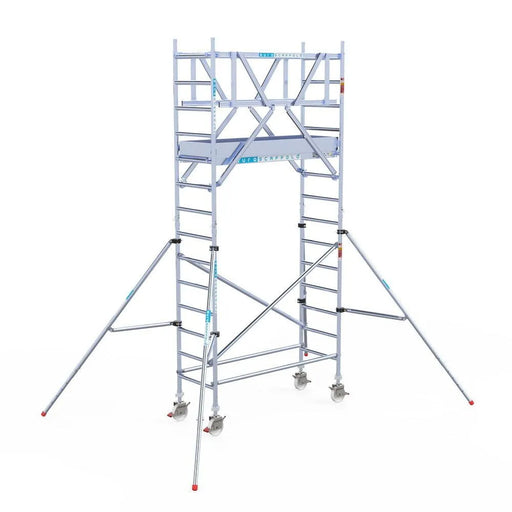 Rollgerüst Euroscaffold Professionell 75x190 5,2m Arbeitshöhe Carbonplattform freistehend - Gerüstexpress.de