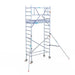 Rollgerüst Euroscaffold Professionell 75x190 5,2m Arbeitshöhe Carbonplattform gegen Fassade - Gerüstexpress.de