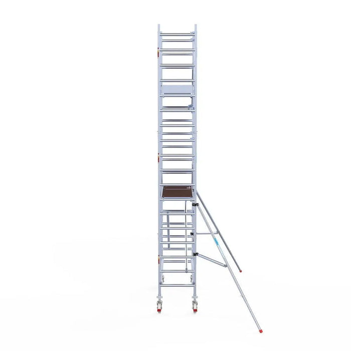 Rollgerüst Euroscaffold Professionell 75x190 6,2m Arbeitshöhe an der Fassade - Gerüstexpress.de