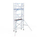 Rollgerüst Euroscaffold Professionell 75x190 6,2m Arbeitshöhe an der Fassade - Gerüstexpress.de