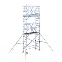 Rollgerüst Euroscaffold Professionell 75x190 6,2m Arbeitshöhe freistehend