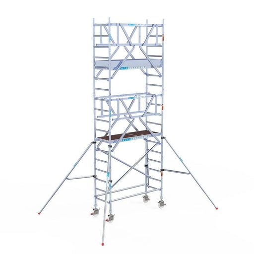 Rollgerüst Euroscaffold Professionell 75x190 6,2m Arbeitshöhe freistehend - Gerüstexpress.de
