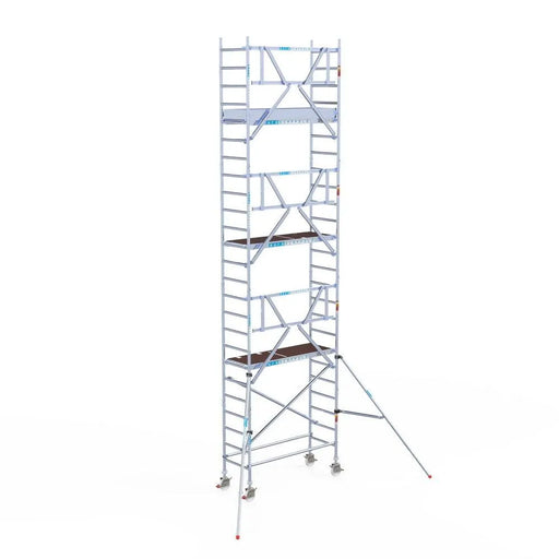 Rollgerüst Euroscaffold Professionell 75x190 8,2m Arbeitshöhe an der Fassade - Gerüstexpress.de