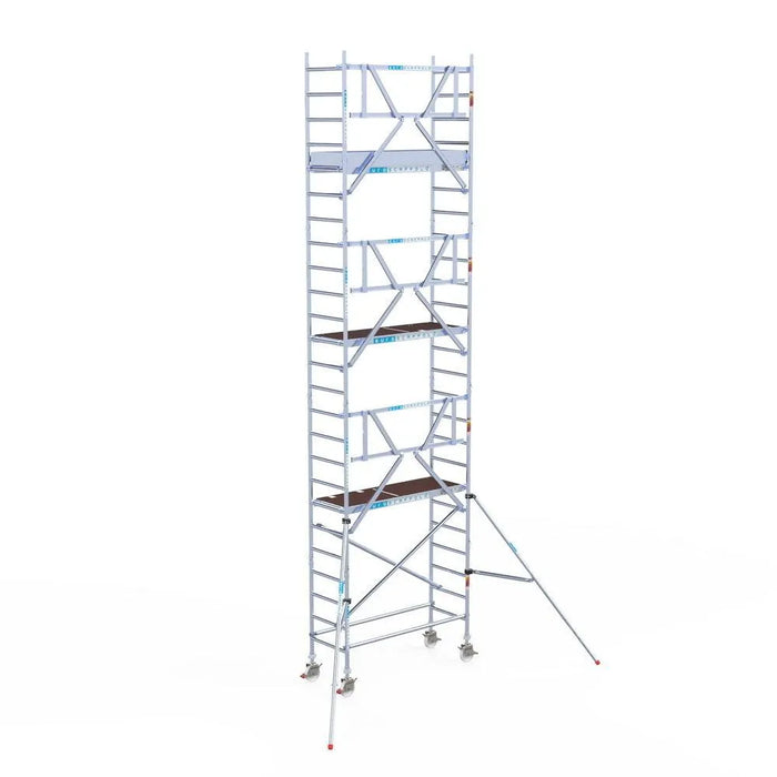 Rollgerüst Euroscaffold Professionell 75x190 8,2m Arbeitshöhe an der Fassade - Gerüstexpress.de