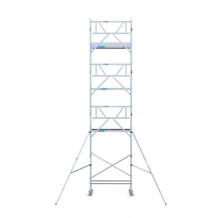 Rollgerüst Euroscaffold Professionell 75x190 9,2m Arbeitshöhe an der Fassade - Gerüstexpress.de