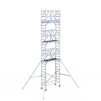 Rollgerüst Euroscaffold Professionell 75x190 9,2m Arbeitshöhe Carbonplattform freistehend