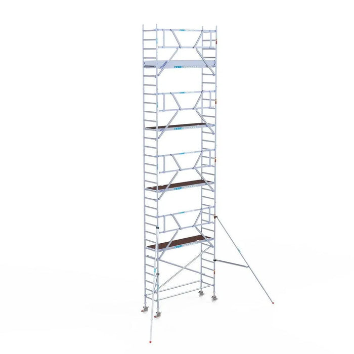 Rollgerüst Euroscaffold Professionell 75x250 10,2m Arbeitshöhe an der Fassade - Gerüstexpress.de
