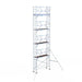 Rollgerüst Euroscaffold Professionell 75x250 10,2m Arbeitshöhe Carbonplattform gegen Fassade - Gerüstexpress.de