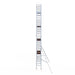 Rollgerüst Euroscaffold Professionell 75x250 10,2m Arbeitshöhe Carbonplattform gegen Fassade - Gerüstexpress.de