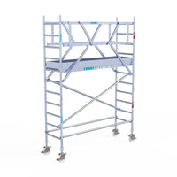 Rollgerüst Euroscaffold Professionell 75x250 4,2m Arbeitshöhe Carbonplattform freistehend