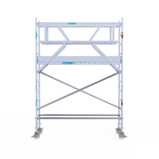 Rollgerüst Euroscaffold Professionell 75x250 4,2m Arbeitshöhe Carbonplattform freistehend - Gerüstexpress.de