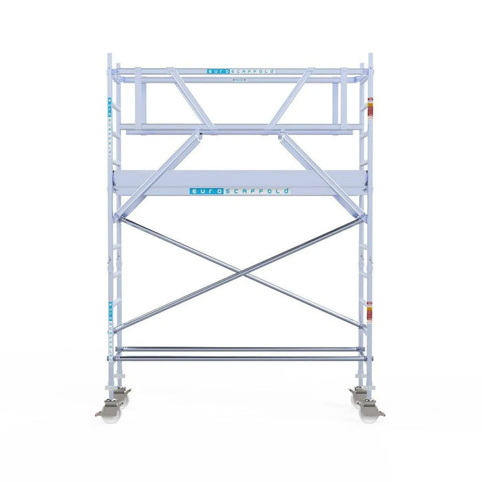 Rollgerüst Euroscaffold Professionell 75x250 4,2m Arbeitshöhe Carbonplattform freistehend - Gerüstexpress.de