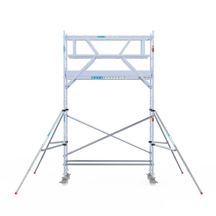 Rollgerüst Euroscaffold Professionell 75x250 5,2m Arbeitshöhe Carbonplattform freistehend - Gerüstexpress.de