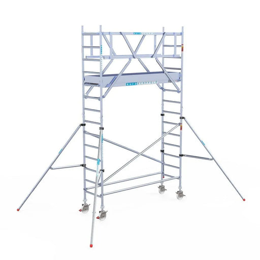 Rollgerüst Euroscaffold Professionell 75x250 5,2m Arbeitshöhe Carbonplattform freistehend - Gerüstexpress.de