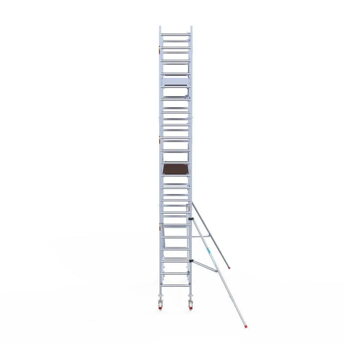 Rollgerüst Euroscaffold Professionell 75x250 7,2m Arbeitshöhe an der Fassade - Gerüstexpress.de