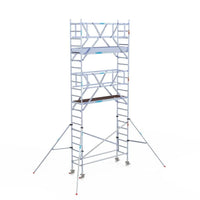 Rolling scaffold Euroscaffold Professional 75x250 7.2m working height carbon platform freestanding