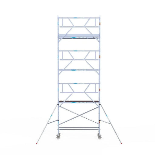 Rollgerüst Euroscaffold Professionell 75x250 8,2m Arbeitshöhe an der Fassade - Gerüstexpress.de