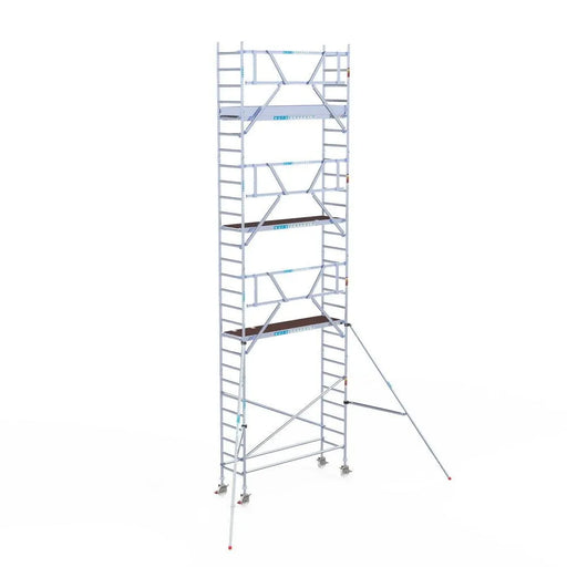 Rollgerüst Euroscaffold Professionell 75x250 9,2m Arbeitshöhe an der Fassade - Gerüstexpress.de