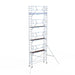 Rollgerüst Euroscaffold Professionell 75x305 10,2m Arbeitshöhe Carbonplattform gegen Fassade - Gerüstexpress.de