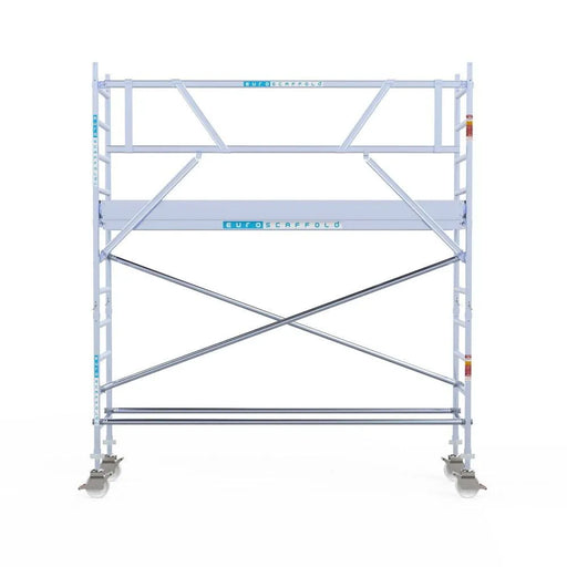 Rollgerüst Euroscaffold Professionell 75x305 4,2m Arbeitshöhe an der Fassade - Gerüstexpress.de