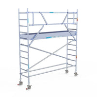 Rollgerüst Euroscaffold Professionell 75x305 4,2m Arbeitshöhe an der Fassade