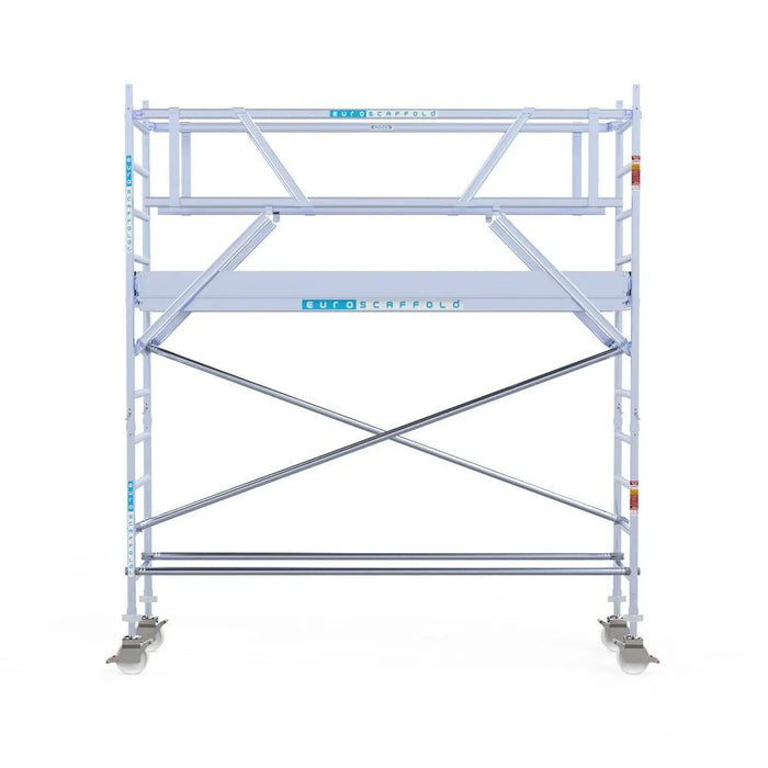 Rollgerüst Euroscaffold Professionell 75x305 4,2m Arbeitshöhe Carbonplattform freistehend - Gerüstexpress.de