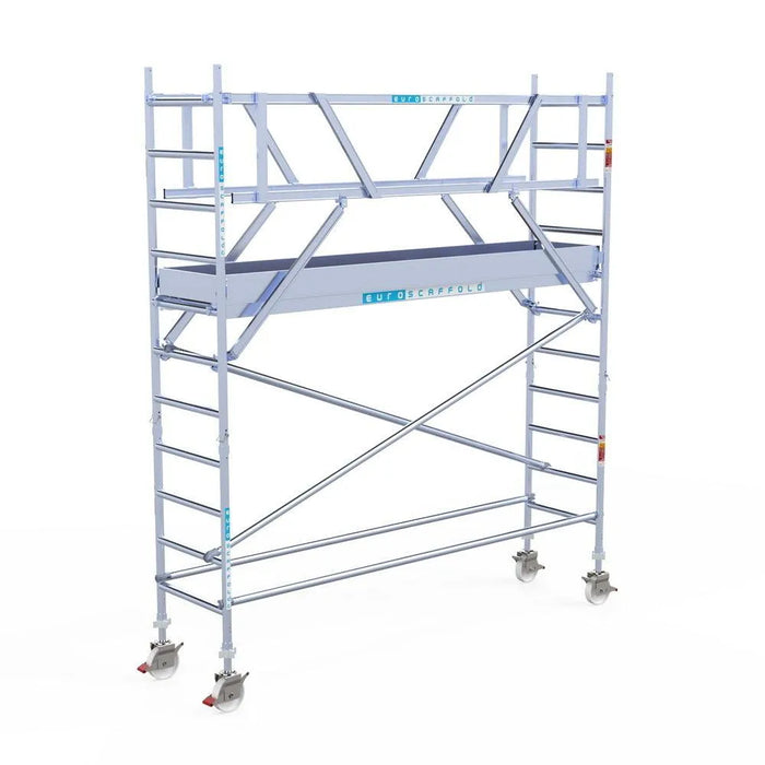 Rollgerüst Euroscaffold Professionell 75x305 4,2m Arbeitshöhe freistehend - Gerüstexpress.de