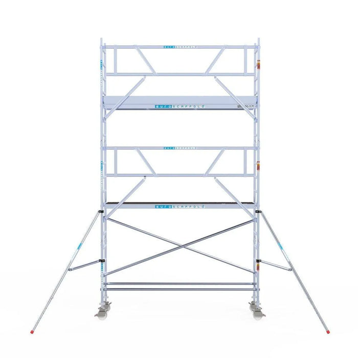 Rollgerüst Euroscaffold Professionell 75x305 6,2m Arbeitshöhe an der Fassade - Gerüstexpress.de