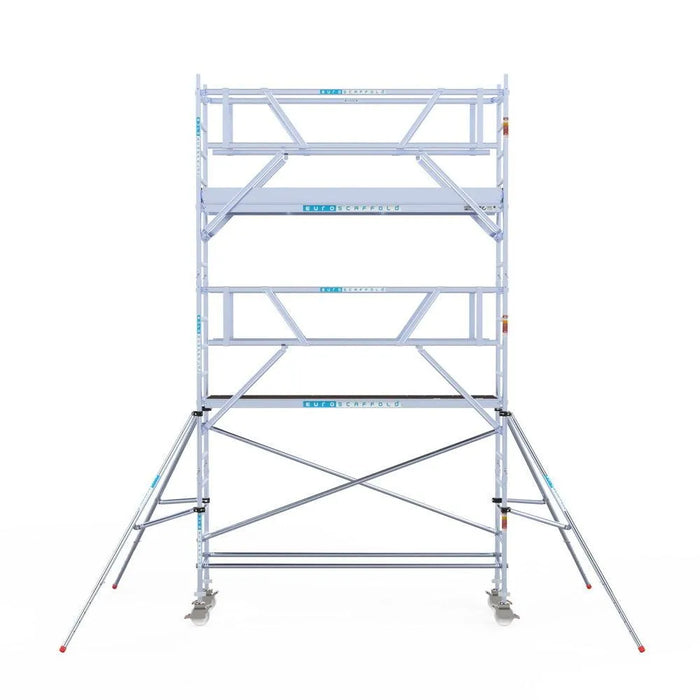 Rollgerüst Euroscaffold Professionell 75x305 6,2m Arbeitshöhe Carbonplattform freistehend - Gerüstexpress.de