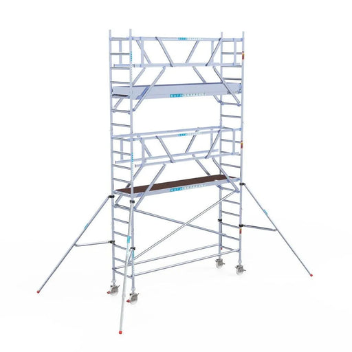 Rollgerüst Euroscaffold Professionell 75x305 6,2m Arbeitshöhe Carbonplattform freistehend - Gerüstexpress.de