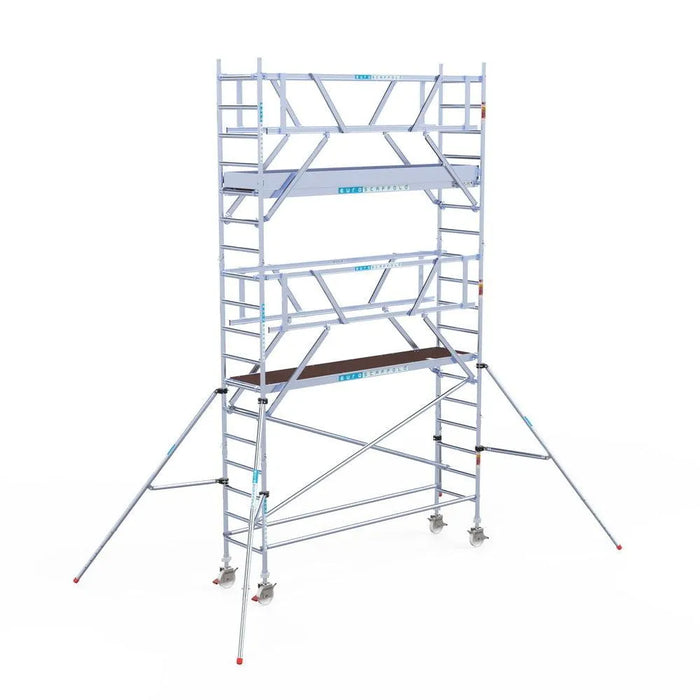 Rollgerüst Euroscaffold Professionell 75x305 6,2m Arbeitshöhe freistehend - Gerüstexpress.de