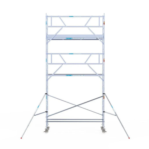 Rollgerüst Euroscaffold Professionell 75x305 7,2m Arbeitshöhe an der Fassade - Gerüstexpress.de