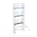 Rollgerüst Euroscaffold Professionell 75x305 8,2m Arbeitshöhe an der Fassade - Gerüstexpress.de