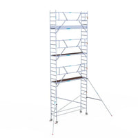 Rollgerüst Euroscaffold Professionell 75x305 9,2m Arbeitshöhe Carbonplattform gegen Fassade