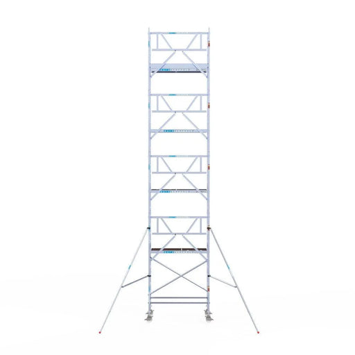 Rollgerüst Euroscaffold Professionell 90x190 10,2m Arbeitshöhe an der Fassade - Gerüstexpress.de