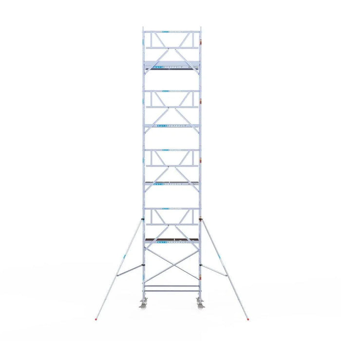 Rollgerüst Euroscaffold Professionell 90x190 10,2m Arbeitshöhe an der Fassade - Gerüstexpress.de