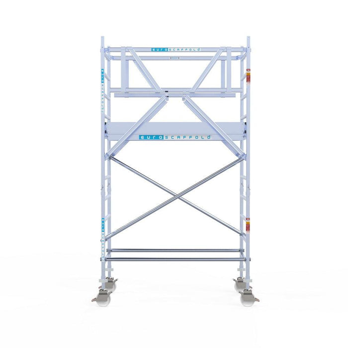 Rollgerüst Euroscaffold Professionell 90x190 4,2m Arbeitshöhe Carbonplattform freistehend - Gerüstexpress.de