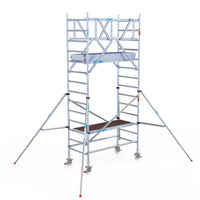 Rollgerüst Euroscaffold Professionell 90x190 5,2m Arbeitshöhe freistehend