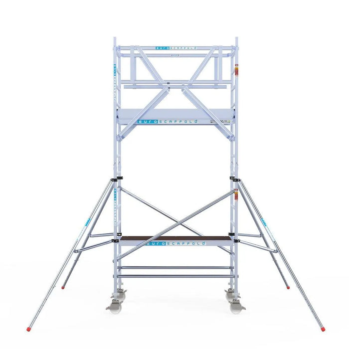 Rollgerüst Euroscaffold Professionell 90x190 5,2m Arbeitshöhe freistehend - Gerüstexpress.de